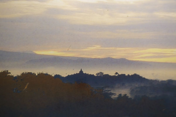 Borobudur Tempel Sonnenaufgang Hügel 3