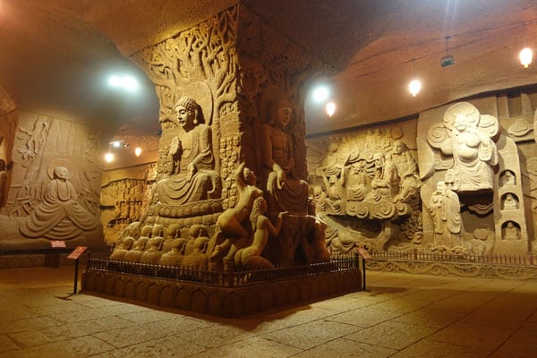 Chengdu Tagesausflug Oriental Buddhist Theme Park Höhle dritte Halle 1