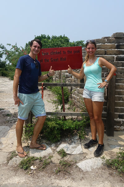 Chinesische Mauer Mutianyu Peking alte Mauer nicht restauriert 3