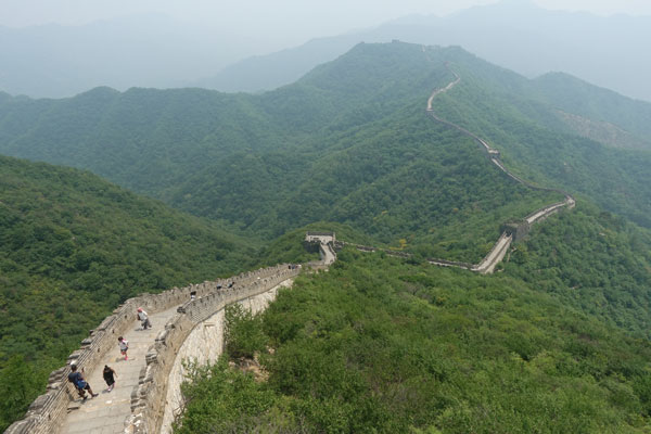 Chinesische Mauer Mutianyu Peking neuer Teil restauriert 2