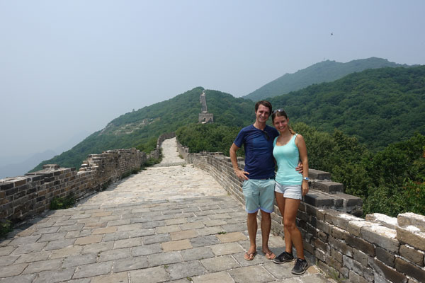 Chinesische Mauer Mutianyu Peking neuer Teil restauriert 7