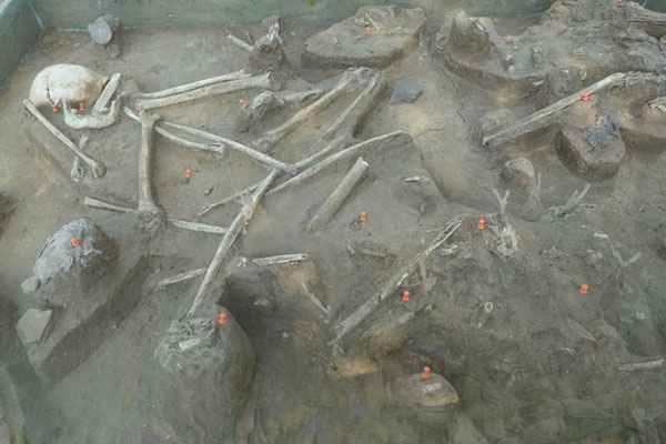 Choeung EK Völkermord Gedenkzentrum Killing Fields Knochen