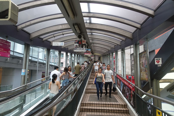 Hongkong Sehenswürdigkeiten Hongkong Island längste Rolltreppe der Welt 1