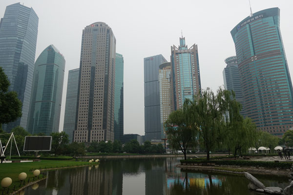 Shanghai Sehenswürdigkeiten Pudong Lujiazui Lujiazui Green 2