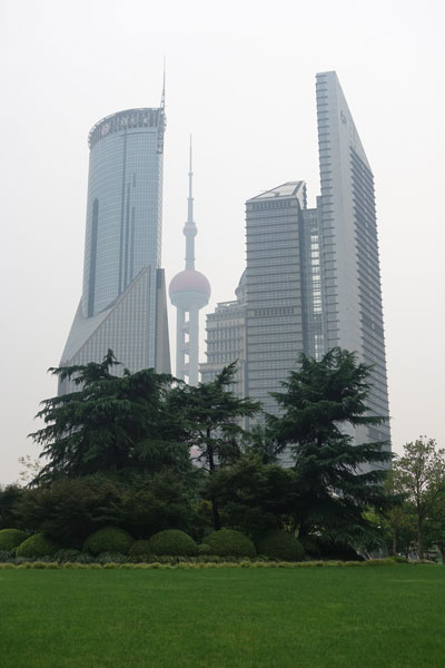 Shanghai Sehenswürdigkeiten Pudong Lujiazui Lujiazui Green 3