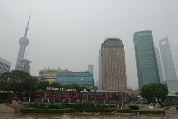 Shanghai Sehenswürdigkeiten Pudong Lujiazui Uferpromenade Tag 1