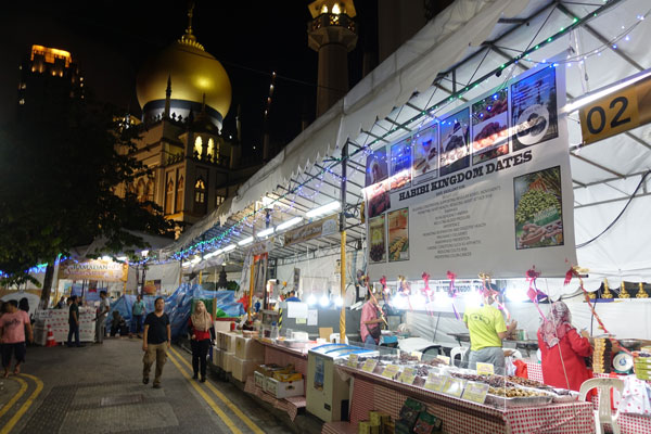 Singapur Sehenswürdigkeiten arabisches Viertel nachts 1