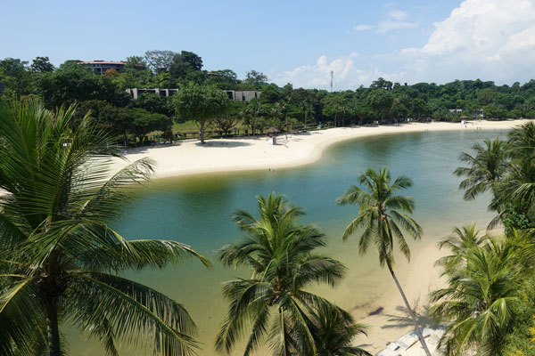 Singapur Sehenswürdigkeiten Sentosa Island Freizeitpark Palawan Beach 1