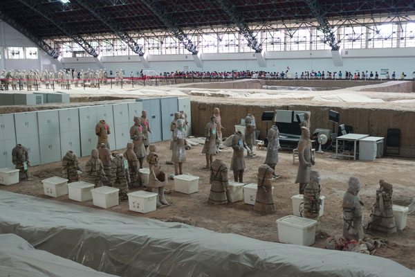 Terrakotta Armee Xi an Pit 1 Ausgrabungen 1