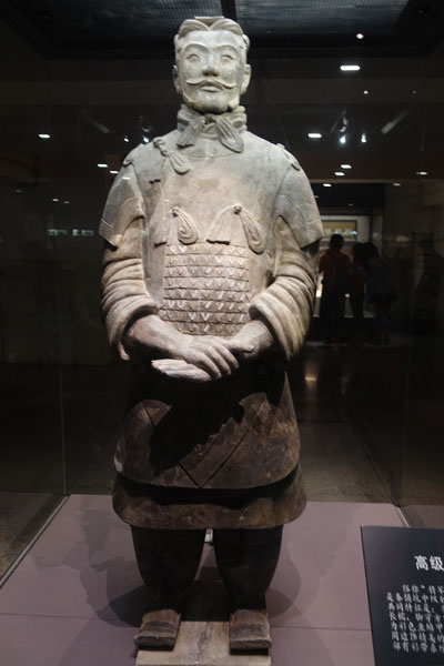 Terrakotta Armee Xi an Pit 2 Ausstellung Krieger Hochrangiger Offizier