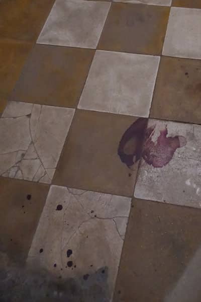 Tuol Sleng Museum Sicherheitsgefängnis S 21 Blutverschmierter Boden