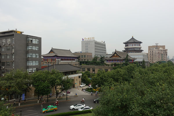 Xi An Sehenswürdigkeiten Stadtmauer Aussicht 3