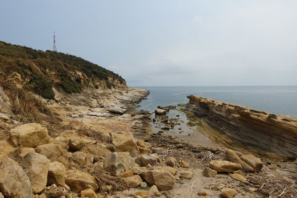Aussicht unterwegs im Abschnitt 3 Yehliu Geopark Tagesausflug von Taipeh Figuren dritter Abschnitt Aussicht unterwegs
