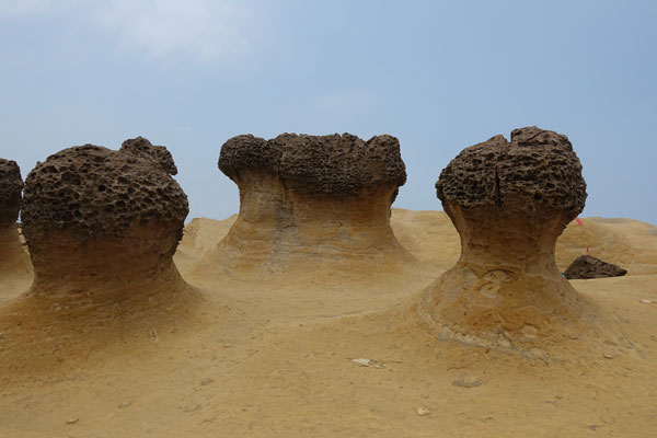 Mushroom Rock Yehliu Geopark Tagesausflug von Taipeh Figuren erster Abschnitt Mushroom Rock